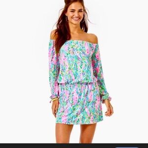 Lily Pulitzer Lana Off the Shoulder Skort Romper Women’s Large